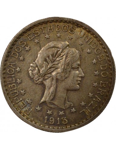 Brésil Etoiles Déliées 500 reis Argent 1913 A Berlin