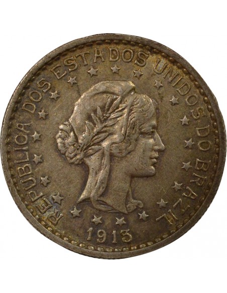 Brésil Etoiles Déliées 500 reis Argent 1913 A Berlin
