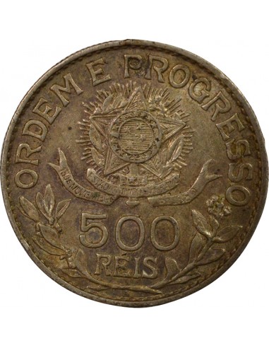 Brésil Etoiles Déliées 500 reis Argent 1913 A Berlin