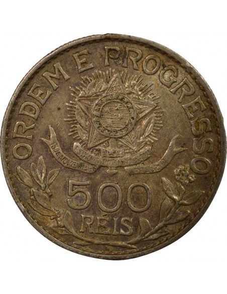 Brésil Etoiles Déliées 500 reis Argent 1913 A Berlin