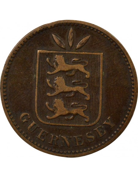 Guernesey 4 doubles Bronze 1906 H Heaton