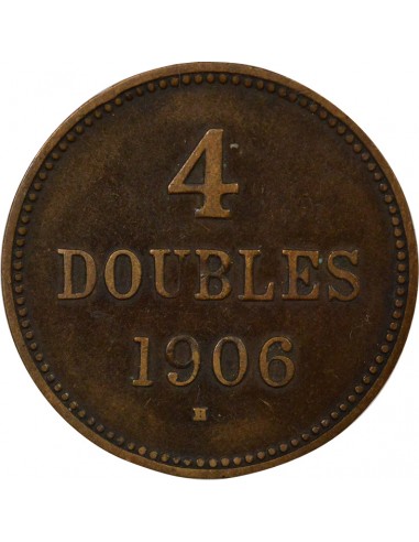 Guernesey 4 doubles Bronze 1906 H Heaton