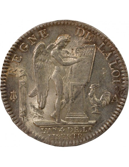 Louis XVI Constitutionnel 1 écu Argent 1792 A - Paris