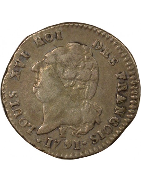 Louis XVI Constitutionnel 15 sols Argent 1791 I Limoges