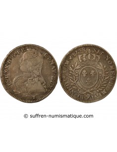 Louis XV Aux Rameaux d'Olivier 1/2 écu Argent 1728 9 Rennes