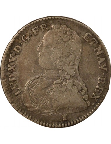 Louis XV Aux Rameaux d'Olivier 1/2 écu Argent 1728 9 Rennes