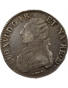 Louis XVI Au Buste Habillé 1 écu Argent 1784 Pau 2