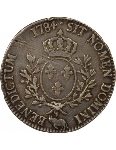 Louis XVI Au Buste Habillé 1 écu Argent 1784 Pau