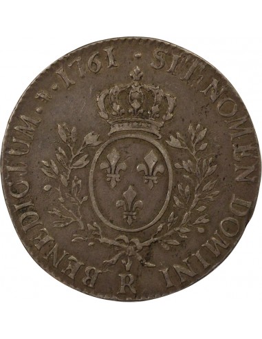 Louis XV Au Bandeau 1 écu Argent 1761 R Orléans