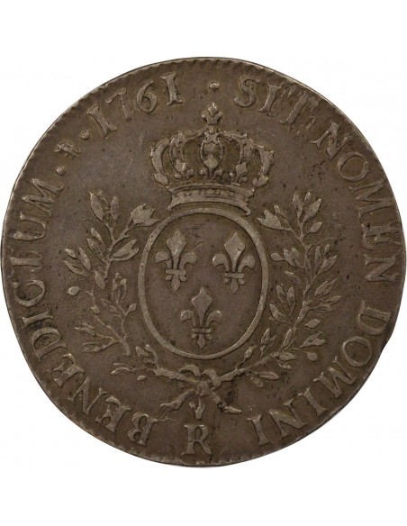Louis XV Au Bandeau 1 écu Argent 1761 R Orléans