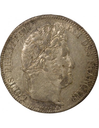 Louis-Philippe Ier Tranche en Reilef 5 francs Argent 1834 W Lille