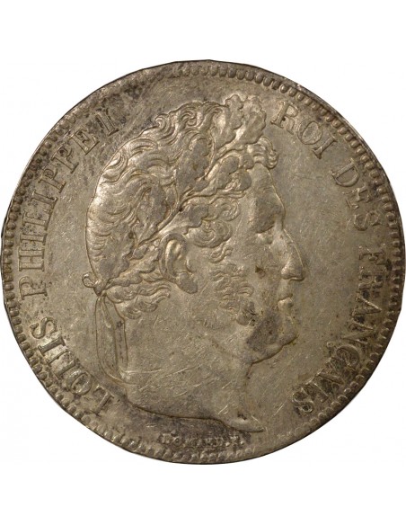 Louis-Philippe Ier Tranche en Reilef 5 francs Argent 1834 W Lille