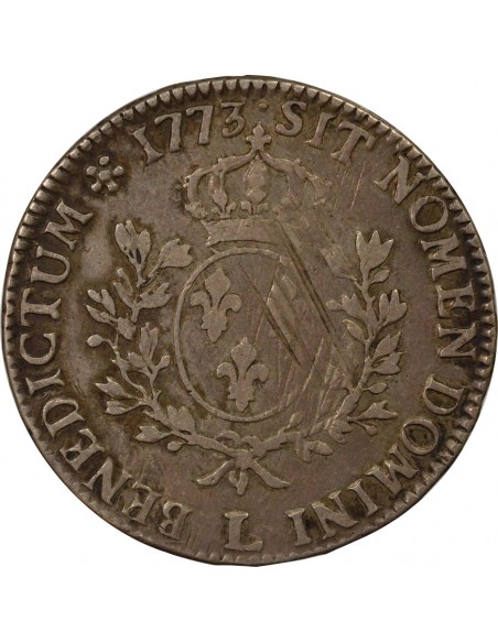 Louis XV A la Vieille Tête 1 écu Argent 1773 L Bayonne
