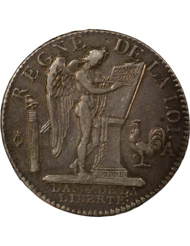 Louis XVI Constitutionnel 1/2 écu Argent 1792 A - Paris
