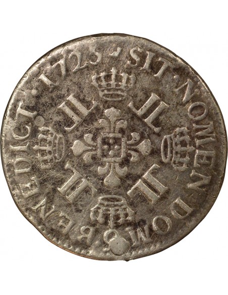 Louis XV Aux Huit L 1 écu Argent 1725 9 Rennes
