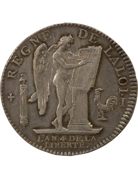 Louis XVI Constitutionnel 1 écu Argent 1792 I Limoges