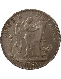 Au Génie 6 livres Argent 1793 A Paris 2