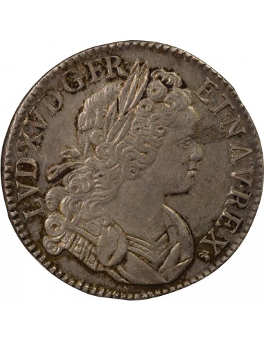 Louis XV De Navarre 1 écu Argent 1718 D Lyon