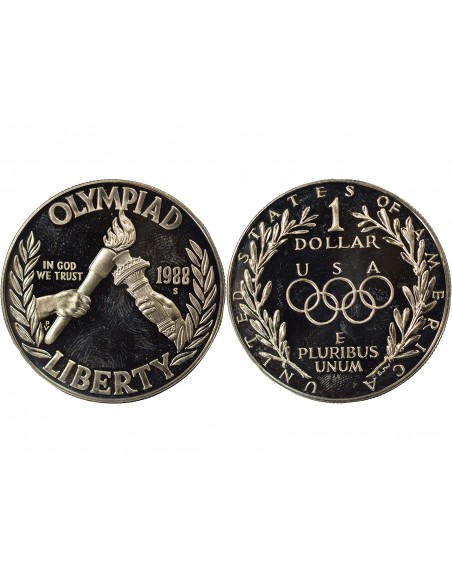 USA Olympiades 1 dollar Argent 1988 S San Francisco
