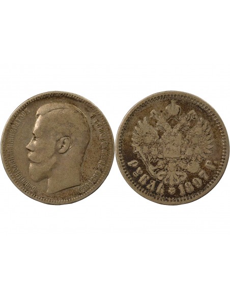Russie Nicolas II 1 rouble Argent 1897 Saint-Petersbourg