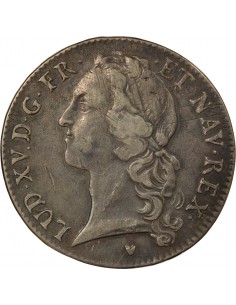 Louis XV Au Bandeau 1 écu Argent 1747 E Tours 2