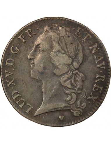 Louis XV Au Bandeau 1 écu Argent 1747 E Tours