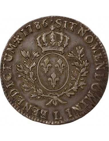 Louis XVI Au Buste Habillé 1 écu Argent 1786 L Bayonne