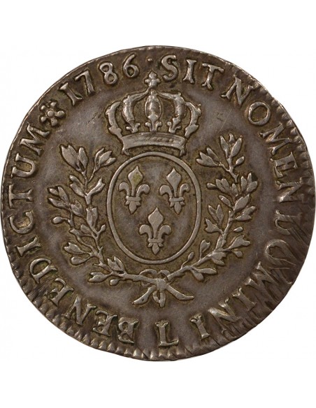 Louis XVI Au Buste Habillé 1 écu Argent 1786 L Bayonne