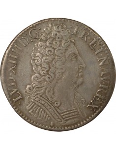 Louis XIV Aux Trois Couronnes 1 écu Argent 1711 K Bordeaux 2