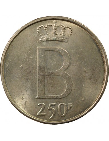 en Français 250 francs Argent 1976 B. Bruxelles