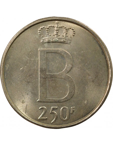 en Français 250 francs Argent 1976 B. Bruxelles