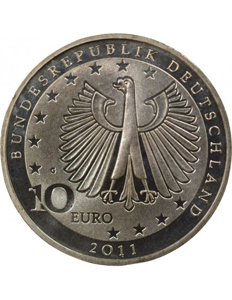 Allemagne Franz Liszt Franz Liszt 10 euros Argent 2011 G Karlsruhe