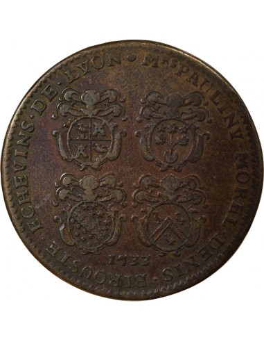 Camille Perrichon Prévôt de Lyon Jeton Cuivre 1733
