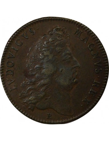 Louis XIV Trésor Royal Jeton Cuivre 1688