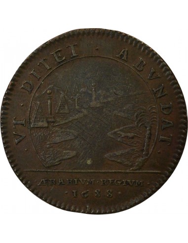 Louis XIV Trésor Royal Jeton Cuivre 1688