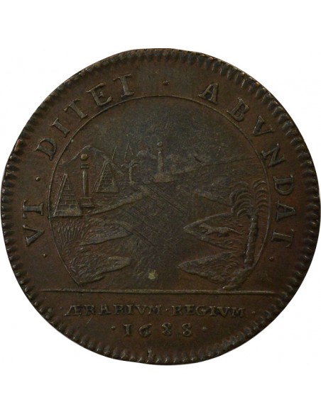 Louis XIV Trésor Royal Jeton Cuivre 1688