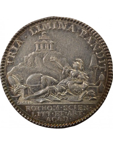 Louis XV Académie Royale de Rouen Jeton Argent