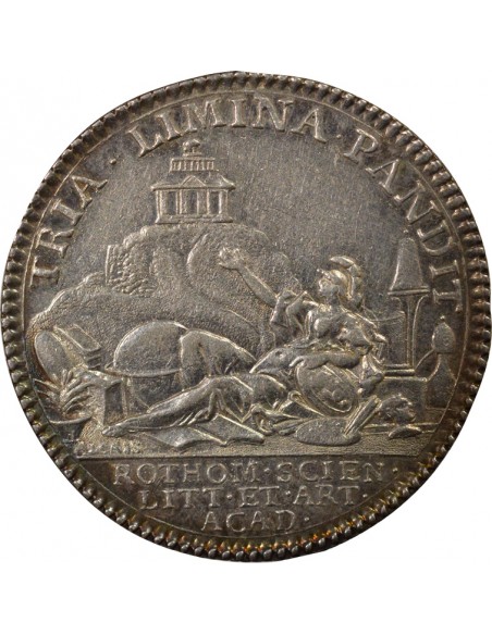 Louis XV Académie Royale de Rouen Jeton Argent