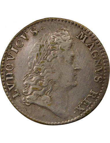 Louis XIV La Vigilance Jeton Laiton Argenté