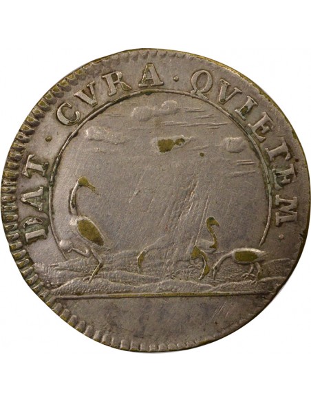 Louis XIV La Vigilance Jeton Laiton Argenté