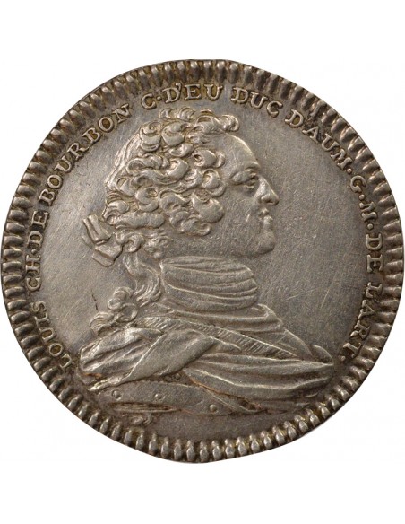 Louis Charles de Bourbon Artillerie Jeton Argent 1747