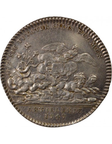 Louis Charles de Bourbon Artillerie Jeton Argent 1747