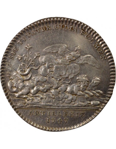 Louis Charles de Bourbon Artillerie Jeton Argent 1747