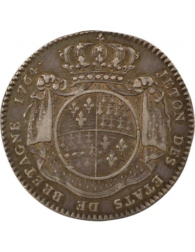 Louis XV Etats de Bretagne Jeton Argent 1764