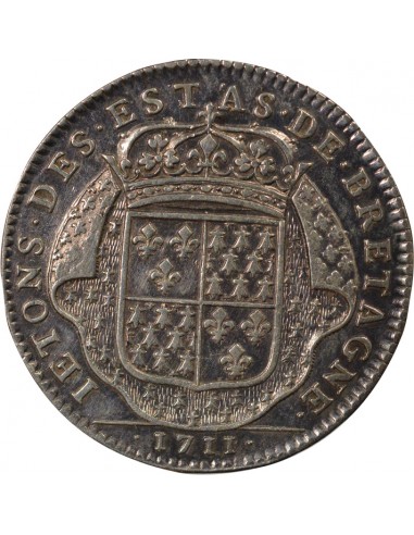 Louis XIV Etats de Bretagne Jeton Argent 1711