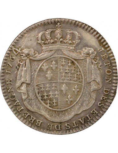 Louis XV Etats de Bretagne Jeton Argent 1764/0