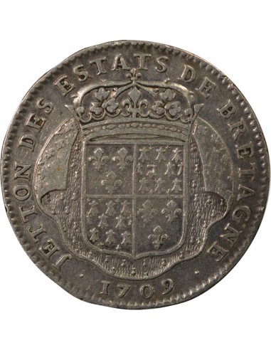 Louis XIV Etats de Bretagne Jeton Argent 1709