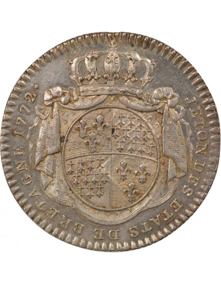 Louis XV Etats de Bretagne Jeton Argent 1772