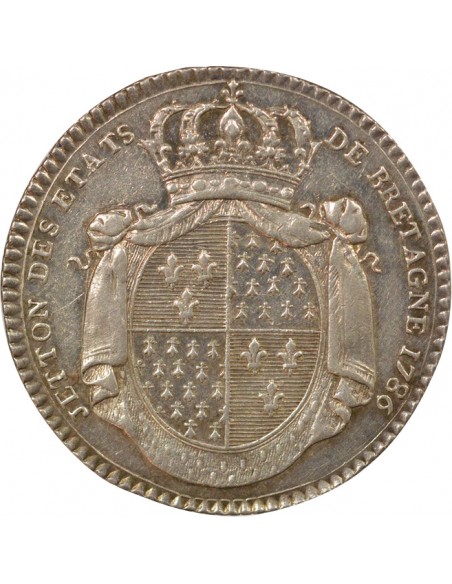 Louis XVI Etats de Bretagne Jeton Argent 1786