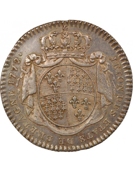Louis XV Etats de Bretagne Jeton Argent 1772